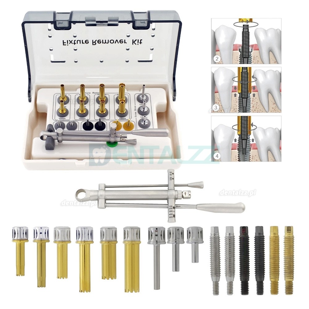 Zestaw Usuwania Implant&oacute;w z Kluczem Dynamometrycznym i Grzechotką